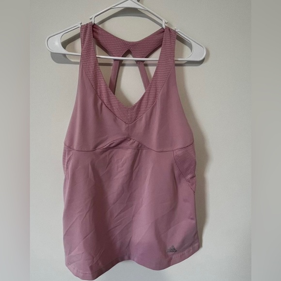 Pink Adidas tank with built in bra size M - Picture 1 of 2